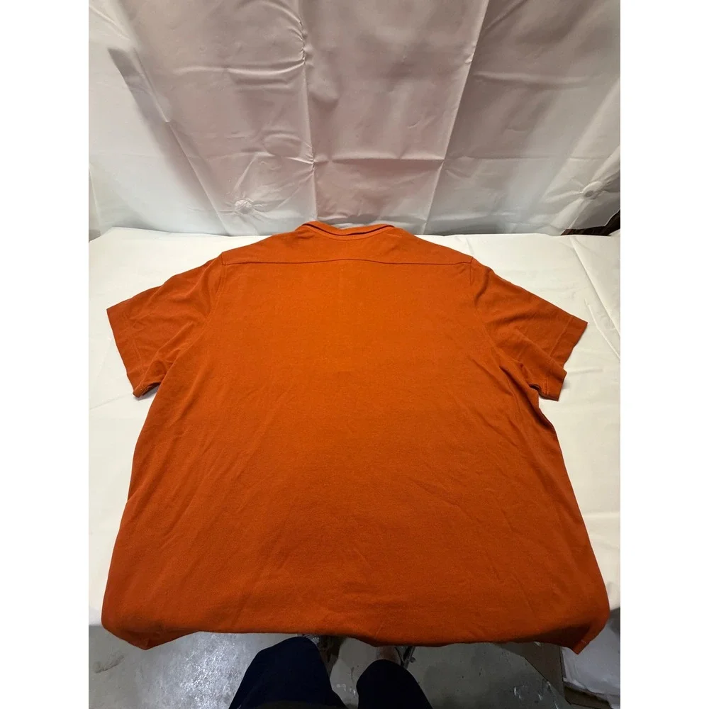 Banana Republic Luxury Touch Polo Shirt Mens XXL Burnt Orange Cotton Pique New